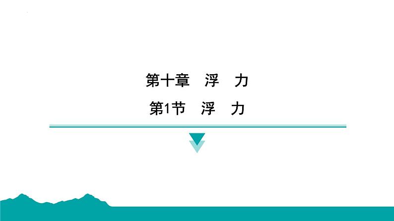 10.1浮力 课件-  2024-2025学年人教版物理八年级下册第1页