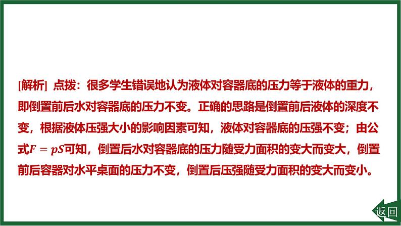 人教版（2024）物理八年级下册第九章 压强全章热门考点整合专训课件第8页