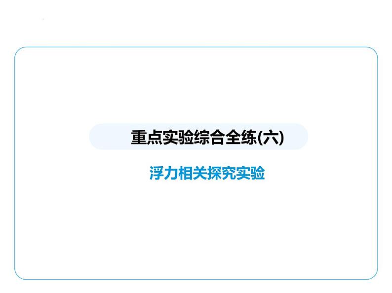 重点实验综合全练(六)　浮力相关探究实验课件-- 2024-2025学年苏科版物理八年级下册第1页