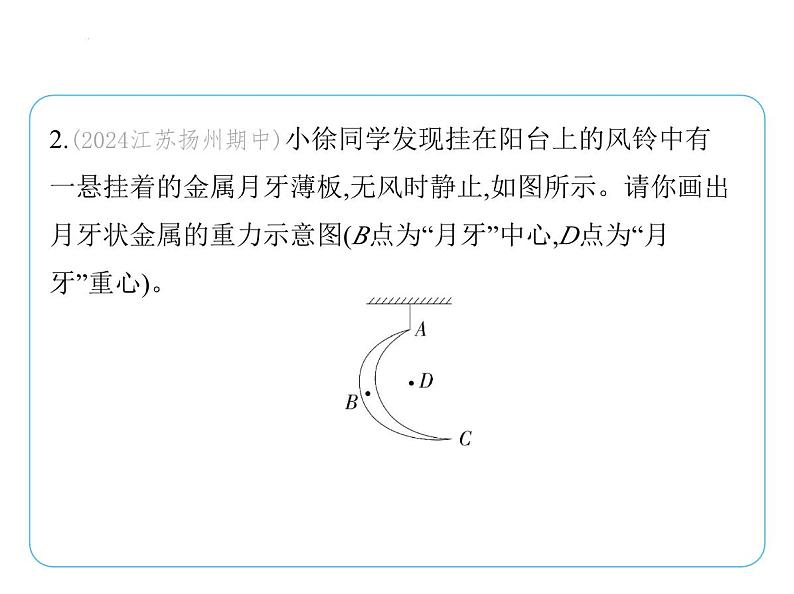 专项素养综合全练(一)　力的示意图课件- 2024-2025学年苏科版物理八年级下册第4页