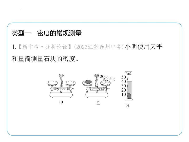 重点实验综合全练(一)　密度的测量课件- 2024-2025学年苏科版物理八年级下册第2页