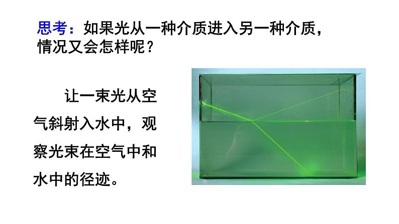 初中物理新人教版八年级上册第四章第四节第一课时 光的折射现象及规律教学课件2024秋第6页