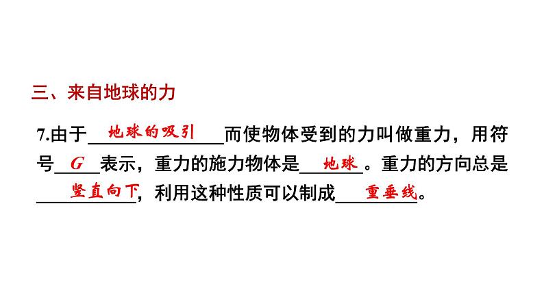 初中物理新沪科版八年级全册第六章 熟悉而陌生的力练习教学课件2024秋第5页