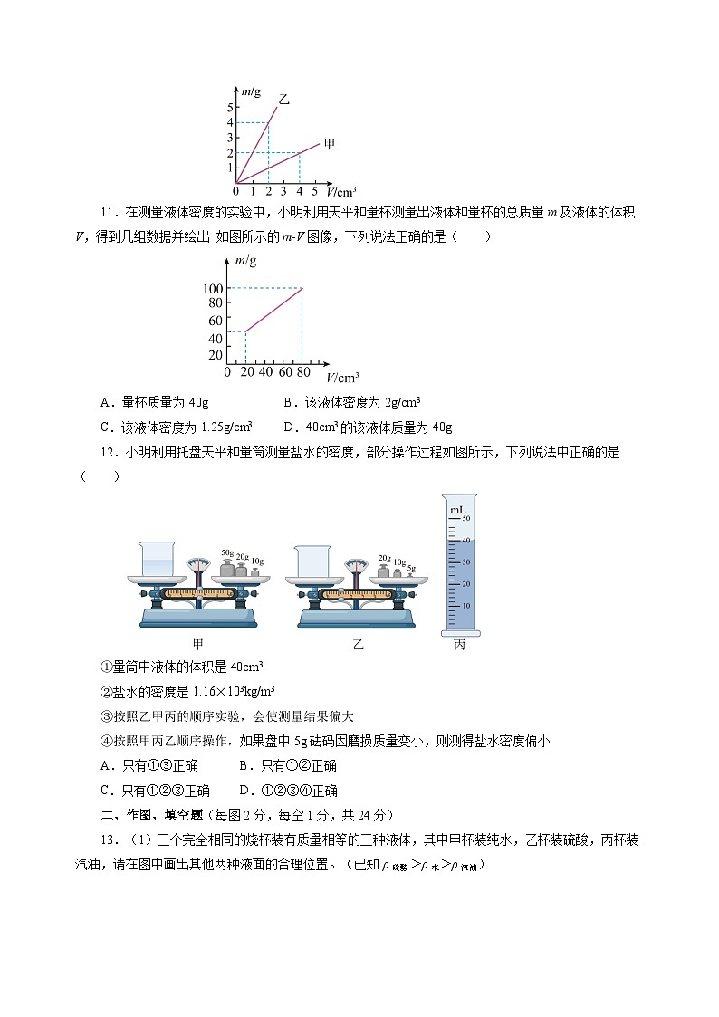 第五章 质量与密度（单元测试）（原卷版）第3页