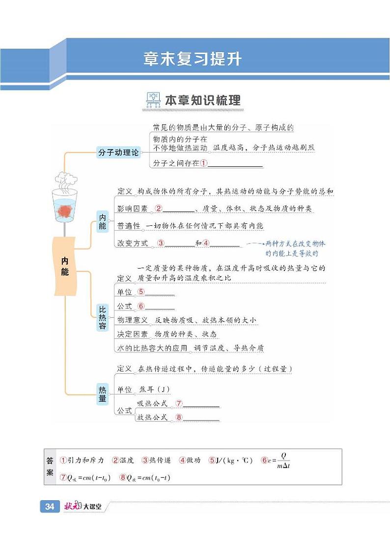 初中物理《章节知识梳理》九上第1页