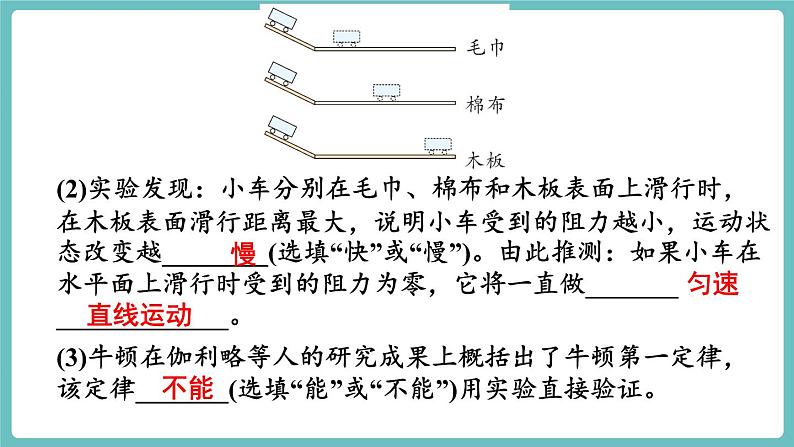 沪科版（2024）八年级物理全一册--第七章 力与运动 章末总结 （课件）第5页