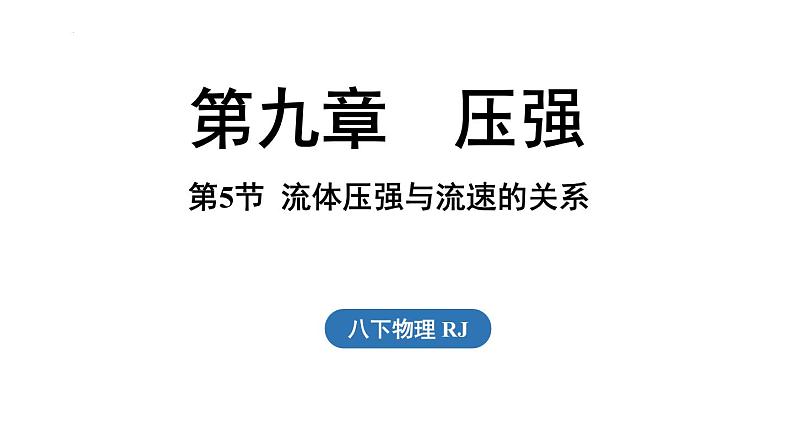 第九章第五节流体压强与流速关系（课件）2024-2025学年人教版（2024）物理八年级下册第1页