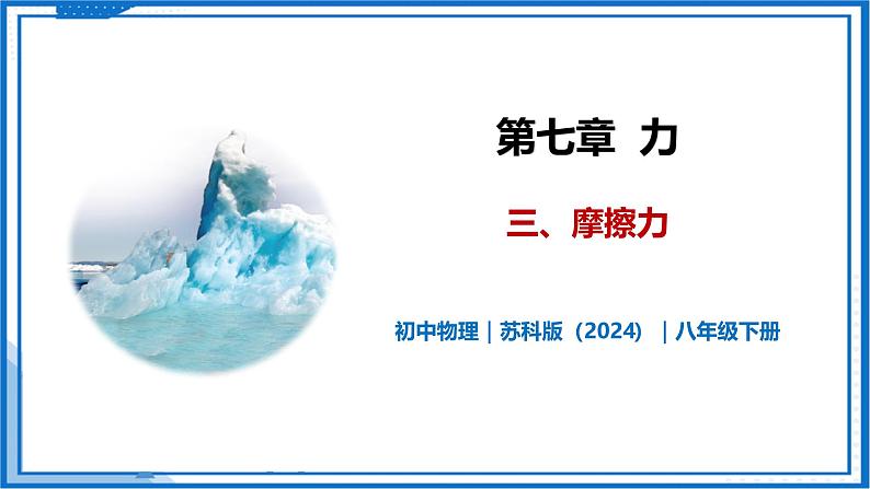 7.3 摩擦力—初中物理八年级下册 同步教学课件（苏科版2024）第1页