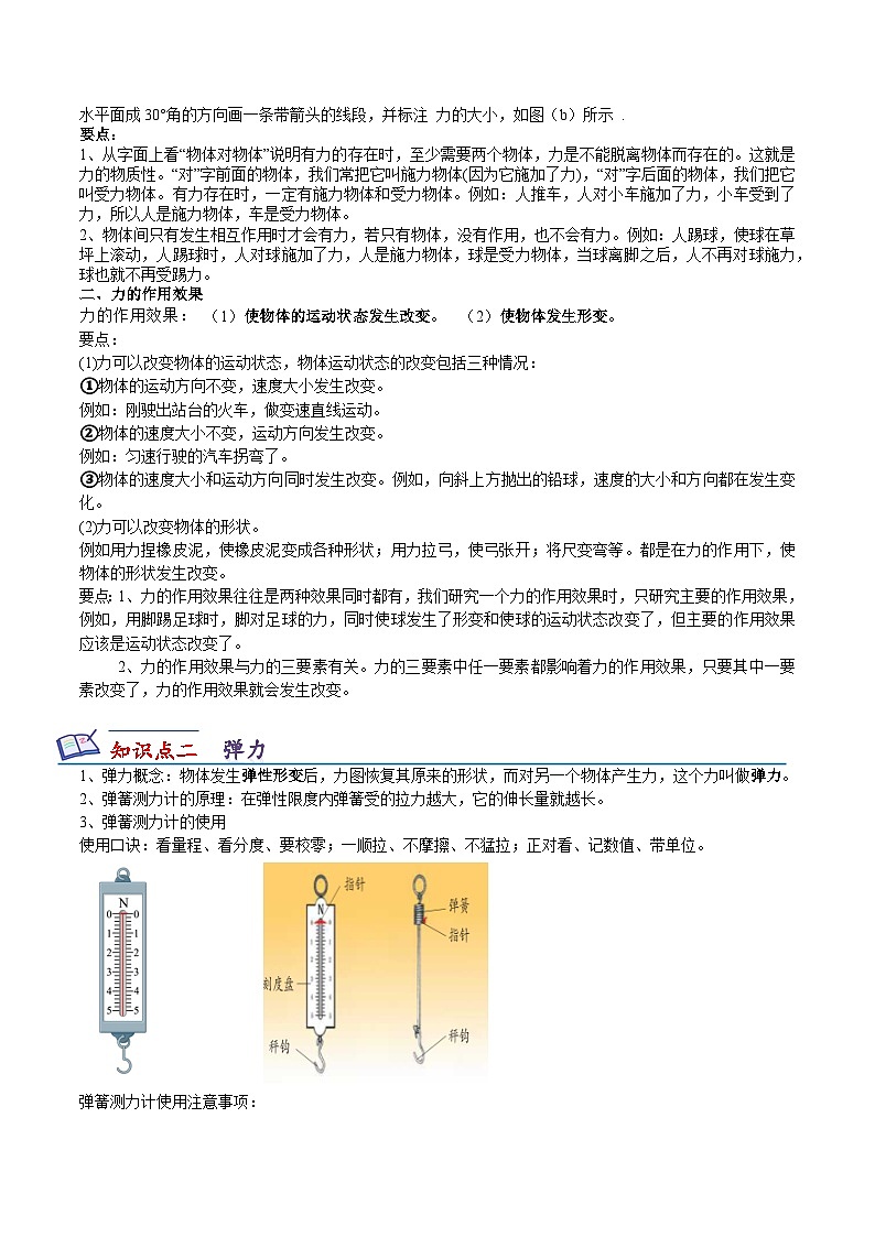 第七章 力 知识点梳理第2页
