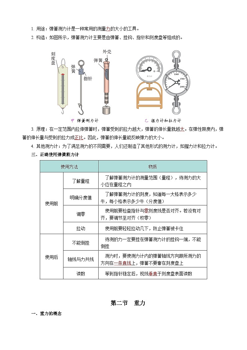 第七章  力（知识清单）【教师版】第3页