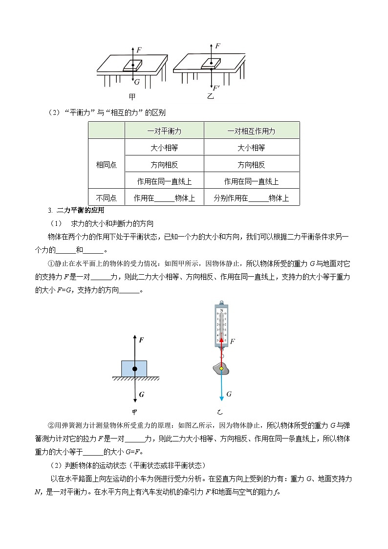 第八章 力与运动（知识清单）【学生版】第3页