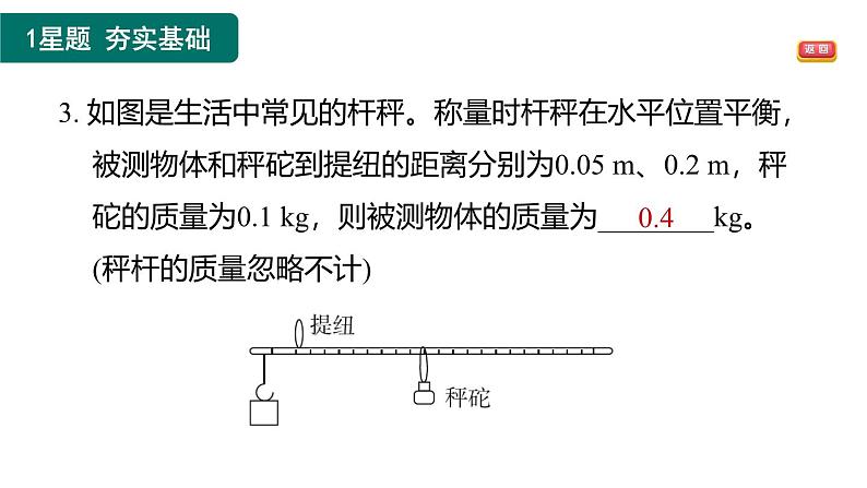 12.2 跨学科实践：制作简易杆秤课件---人教版物理八年级下学期第4页