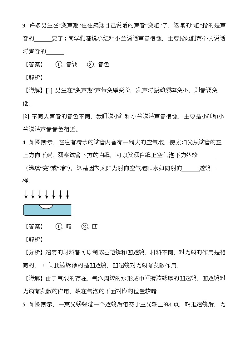 江西省赣州市经开区2023-2024学年八年级上学期期末 物理试题（解析版）第2页