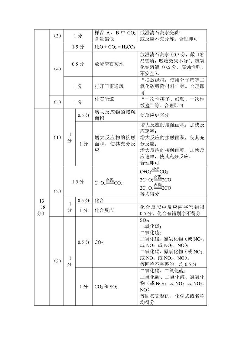 2024-2025年广东省深圳市初三适应性考试   （物理+化学）期末考试试卷（参考答案）第2页