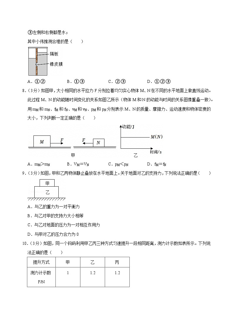 2023-2024学年广东省广州大学附中八年级（下）期末物理试卷第3页