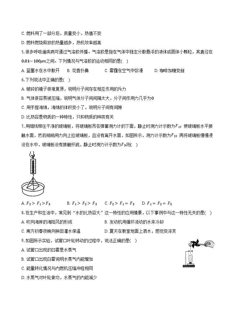 四川省内江市江东兴中学2024-2025学年九年级（上）月考物理试卷第2页
