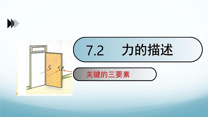 7.2力的描述 课件-2024-2025学年教科版八年级物理下册第1页