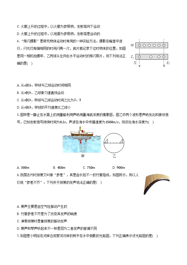 安徽省合肥市2024-2025学年八年级（上）期中物理试卷（B卷）（含解析）第2页
