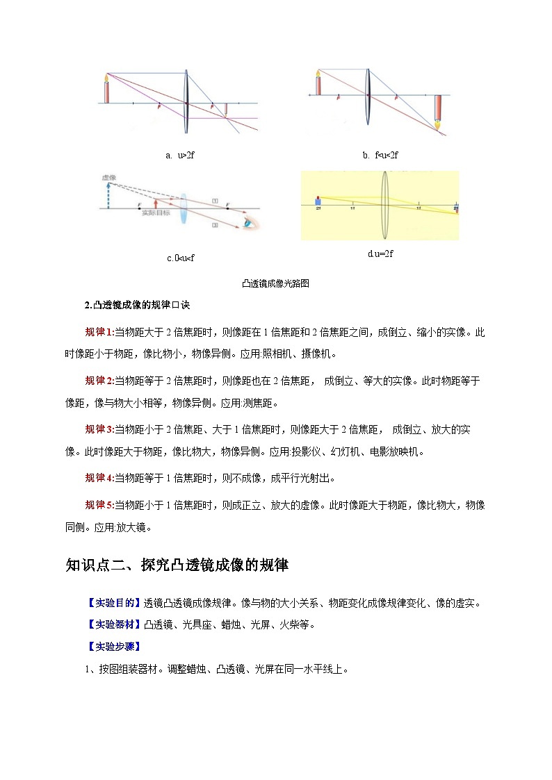 实验3 探究凸透镜成像的规律 （原卷版）第2页