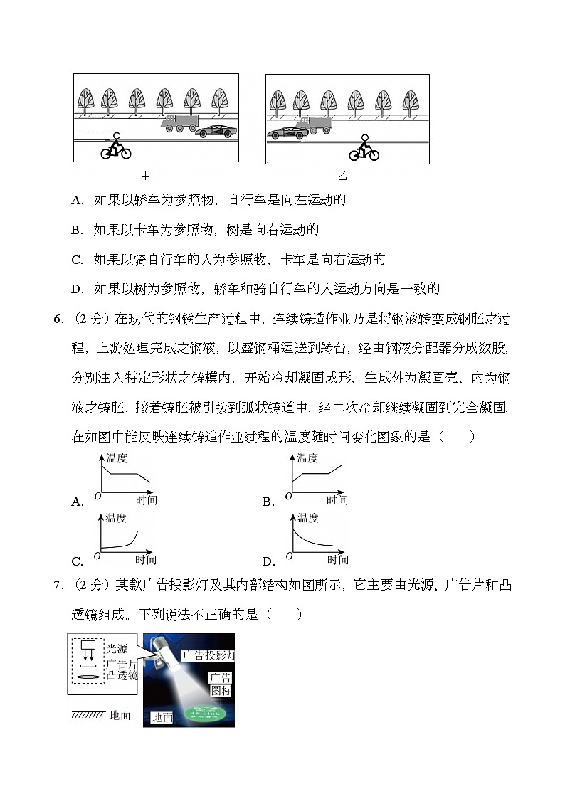 山东省青岛市城阳区2024-2025学年八年级上学期期末 物理试卷（含解析）第2页