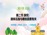 8.2 探究：液體壓強(qiáng)與哪些因素有關(guān)—初中物理八年級(jí)全一冊(cè) 同步教學(xué)課件+教學(xué)設(shè)計(jì)+同步練習(xí)（滬科版2024）