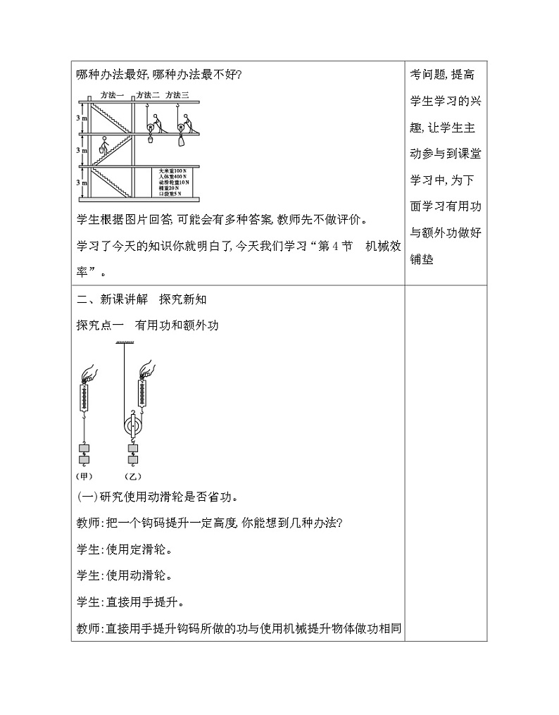人教版（2024新版）八年级下册物理第十二章第四节《机械效率》教案第2页