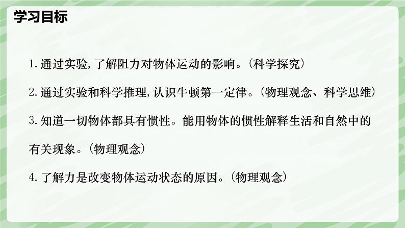 8.1 牛顿第一定律—初中物理八年级下册 同步教学课件（人教版2024）第2页