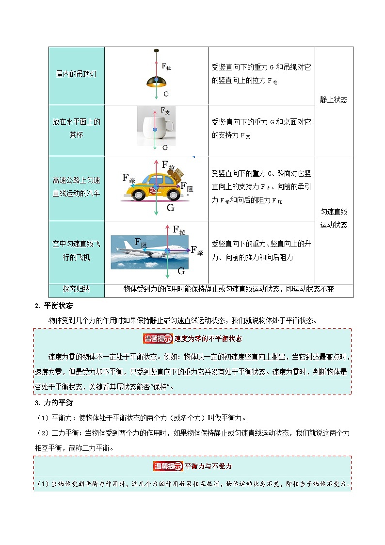 8.2 二力平衡（同步讲义）第2页