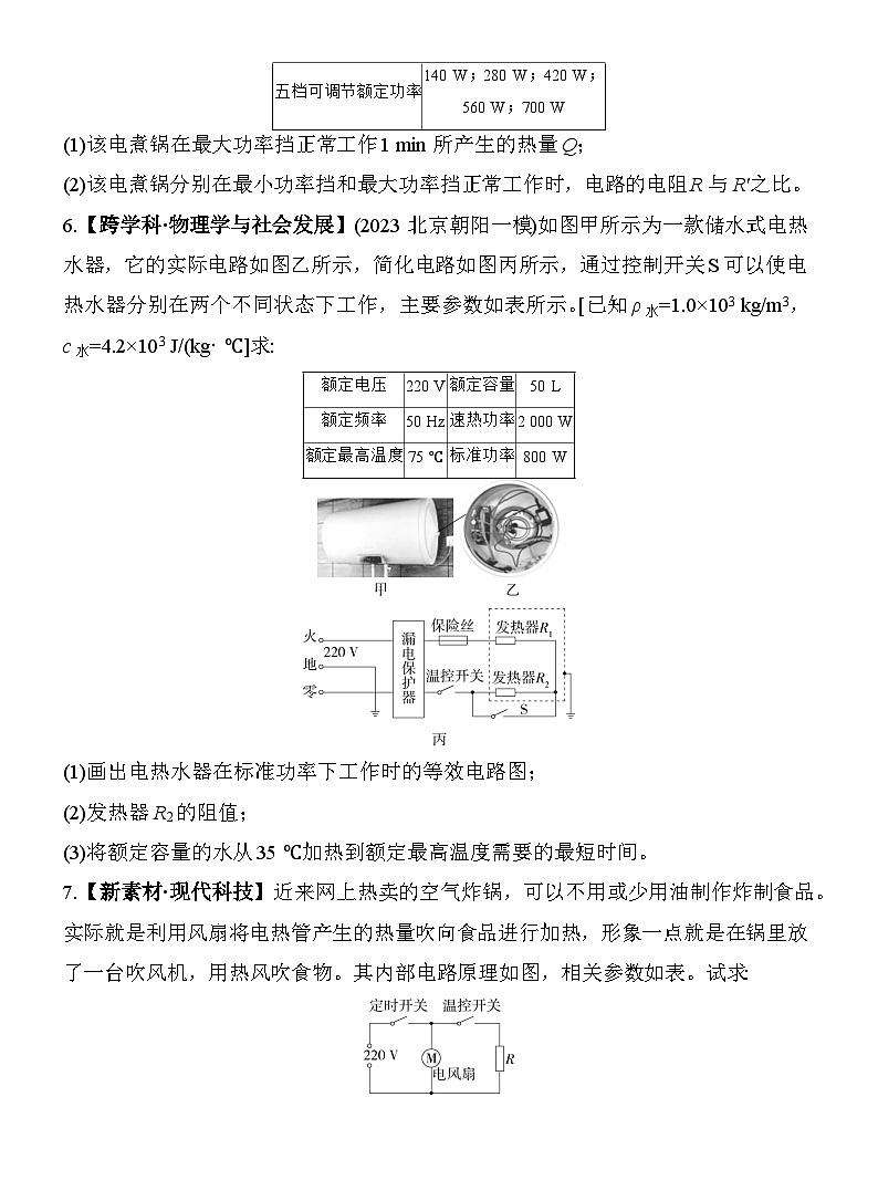 （北京课改版）九年级物理08-专项素养综合全练（八）8第3页
