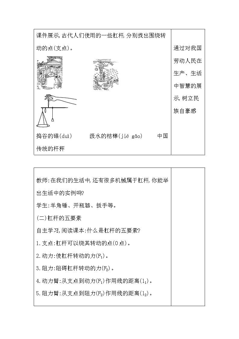 人教版（2024新版）八年级下册物理第十二章《简单机械》教案（共4节）第3页