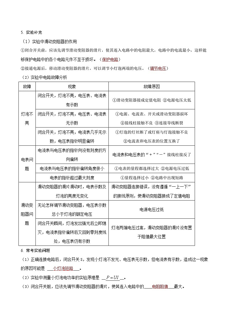 2025年中考物理实验题型突破之真题汇编实验18实验测量小灯泡的电功率(原卷版+解析)第2页