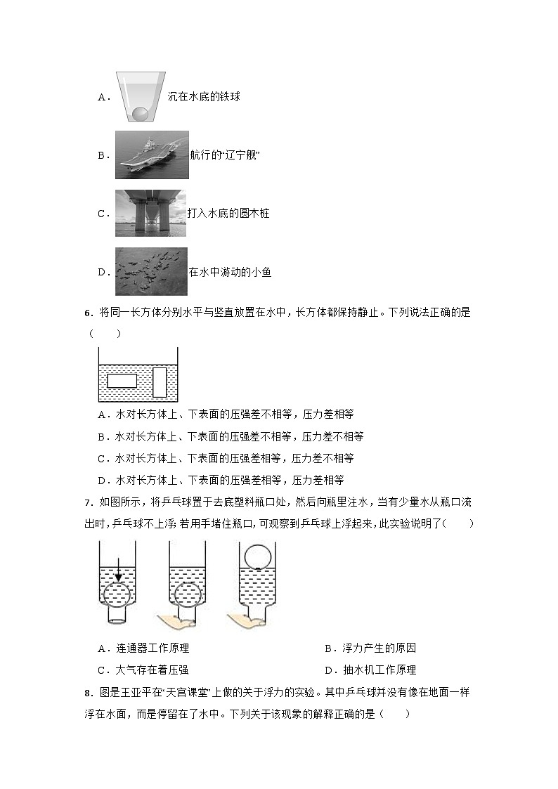2025年中考复习人教版物理课时专题训练10.1浮力第2页