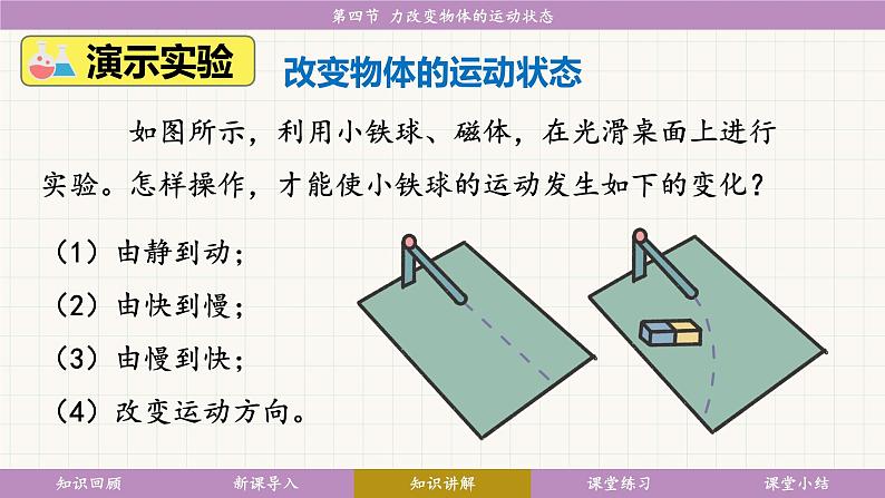 教科版（2024）物理八年级下册 8.4力改变物体的运动状态（课件）第8页