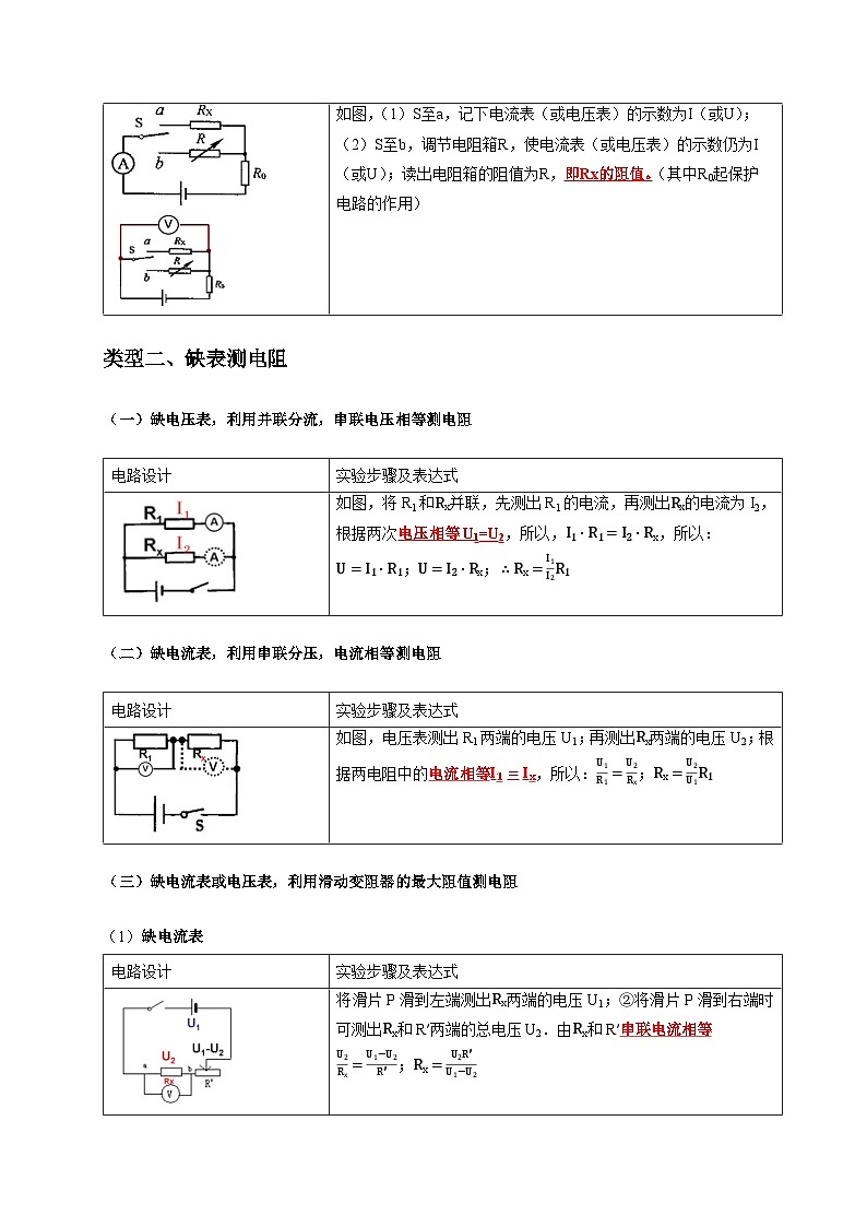 专题17 伏安法测电阻 其它方法测电阻（解析版）第3页