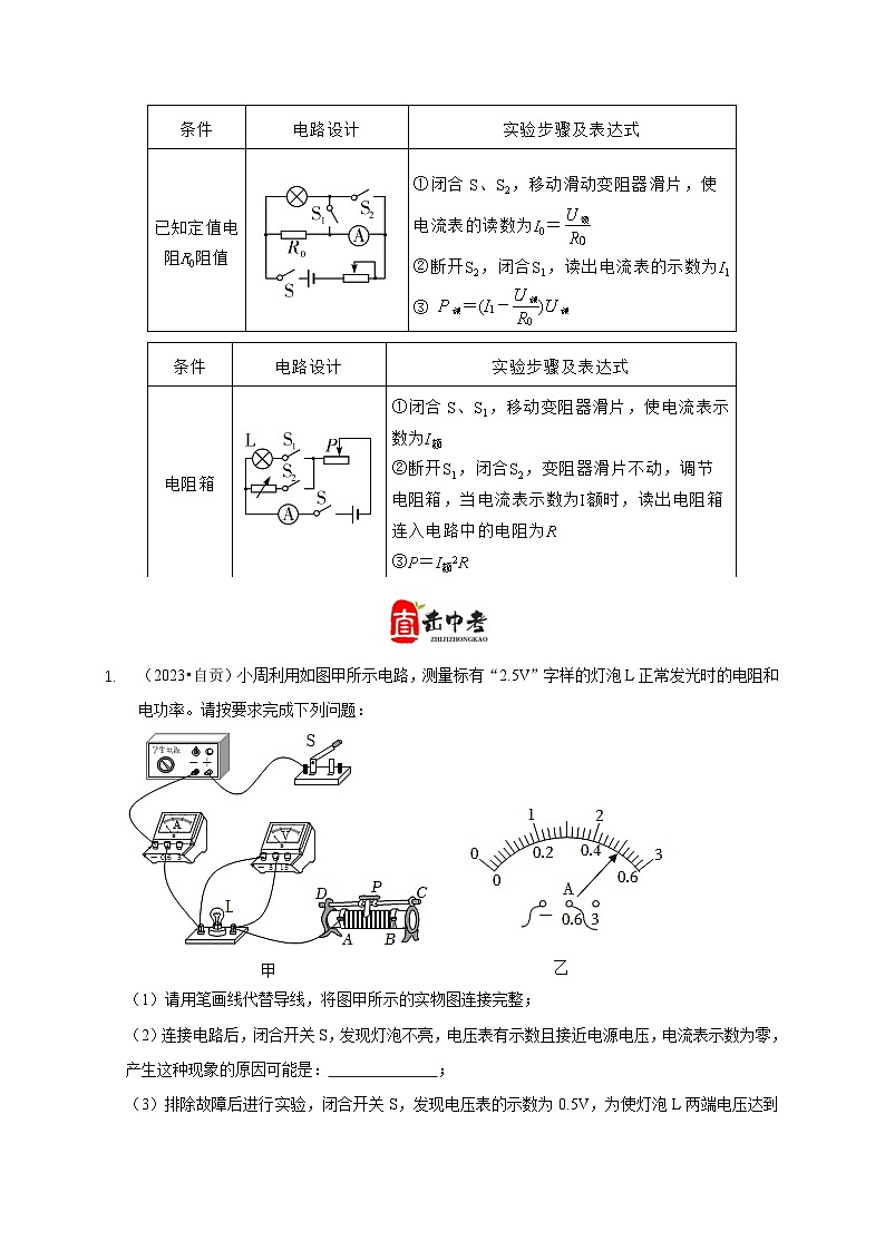 专题18 伏安法测电功率 其它方法测电功率（解析版）第3页
