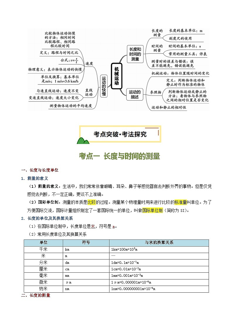 专题06 机械运动（讲义）（原卷版）第3页