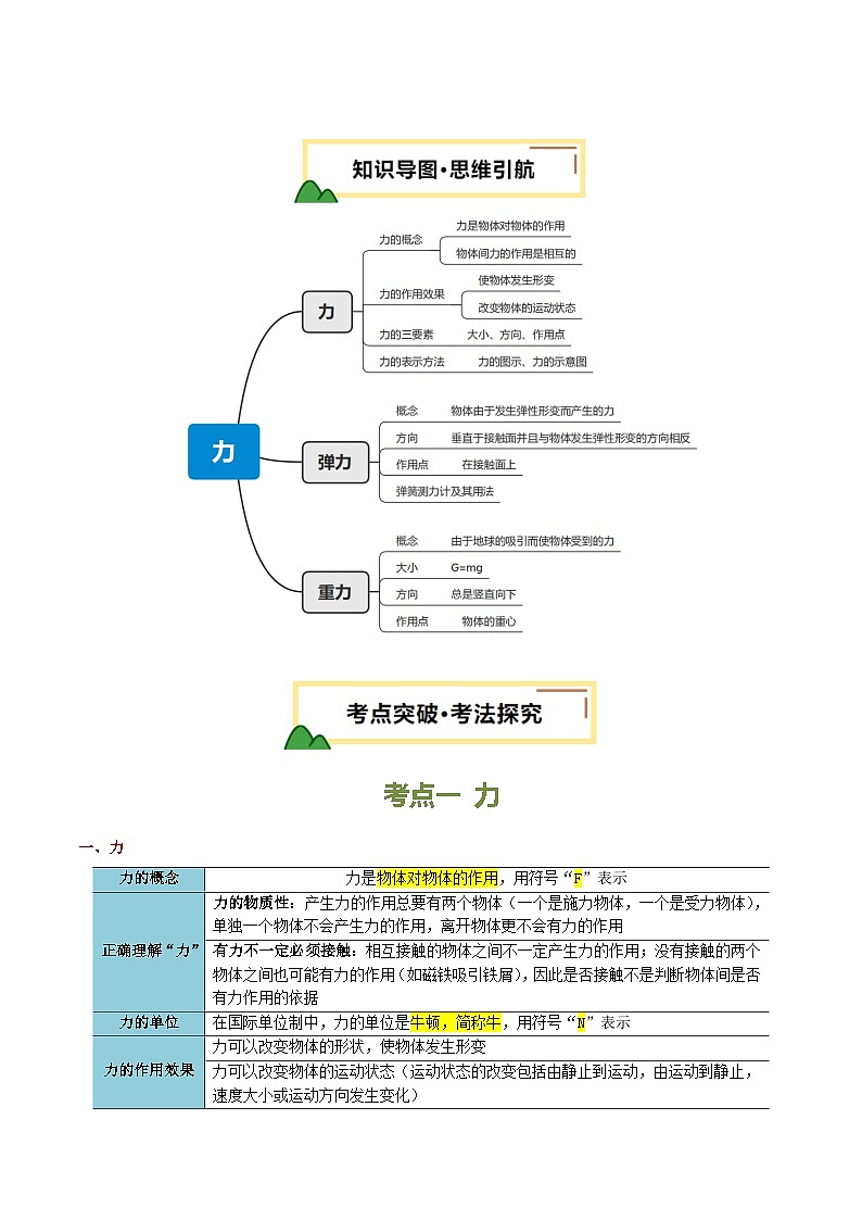 专题08 力（讲义）（原卷版）第3页