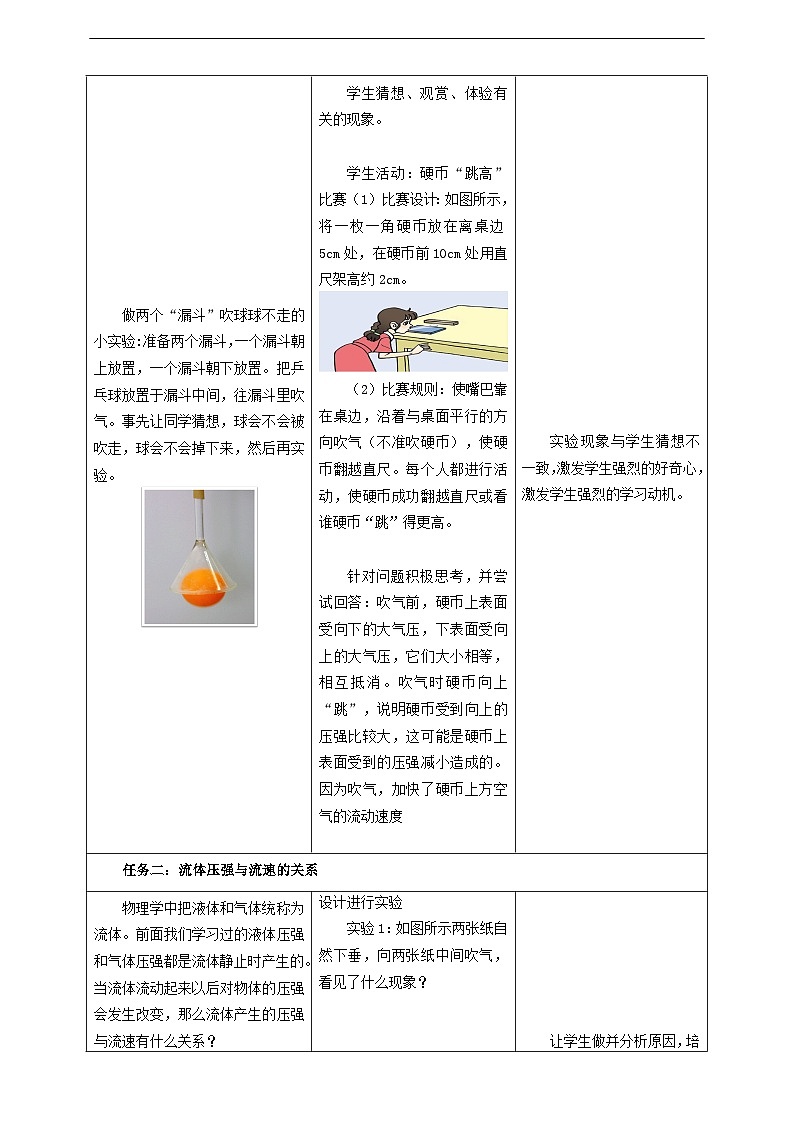 【大单元教学】9.5教学设计：流体压强与流速的关系教学设计 八下第九章《压强》大单元整体设计（人教版）第2页