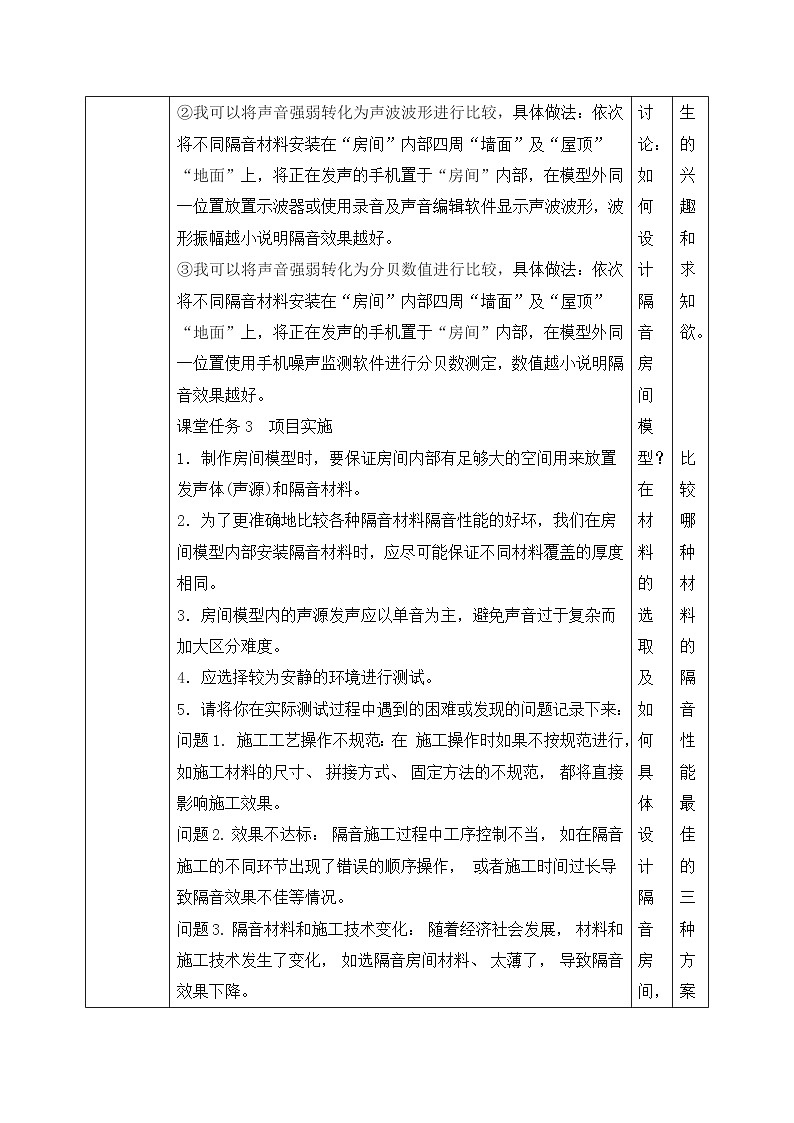 2.5《跨学科实践：制作隔音房间模型》教学设计第2页