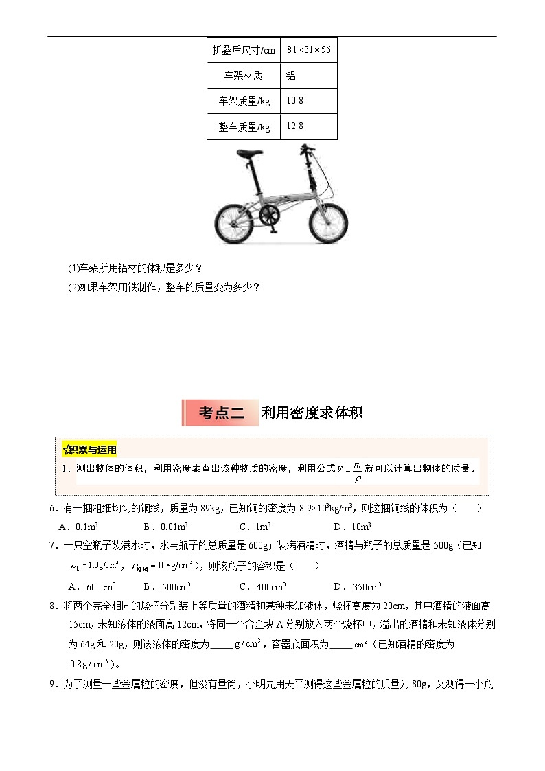 专题12 密度的应用(原卷版)第2页