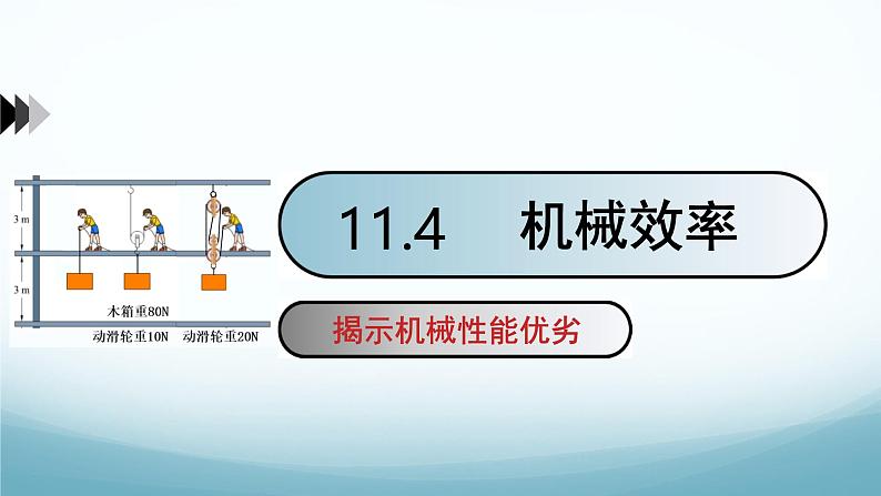 11.4机械效率 课件-2024-2025学年教科版八年级物理下册第1页