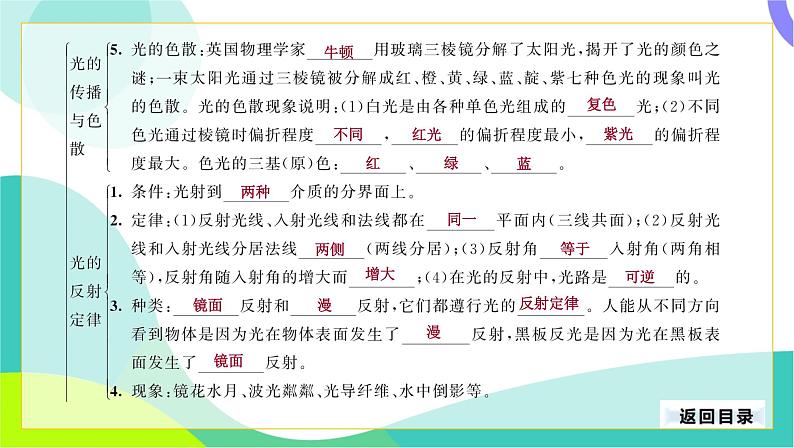 中考物理第一轮复习 第一部分 考点梳理 03-第三章 光和眼睛 PPT课件第6页