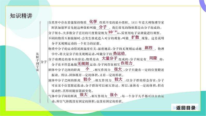 中考物理第一轮复习 第一部分 考点梳理 10-第十章 从粒子到宇宙 PPT课件第5页