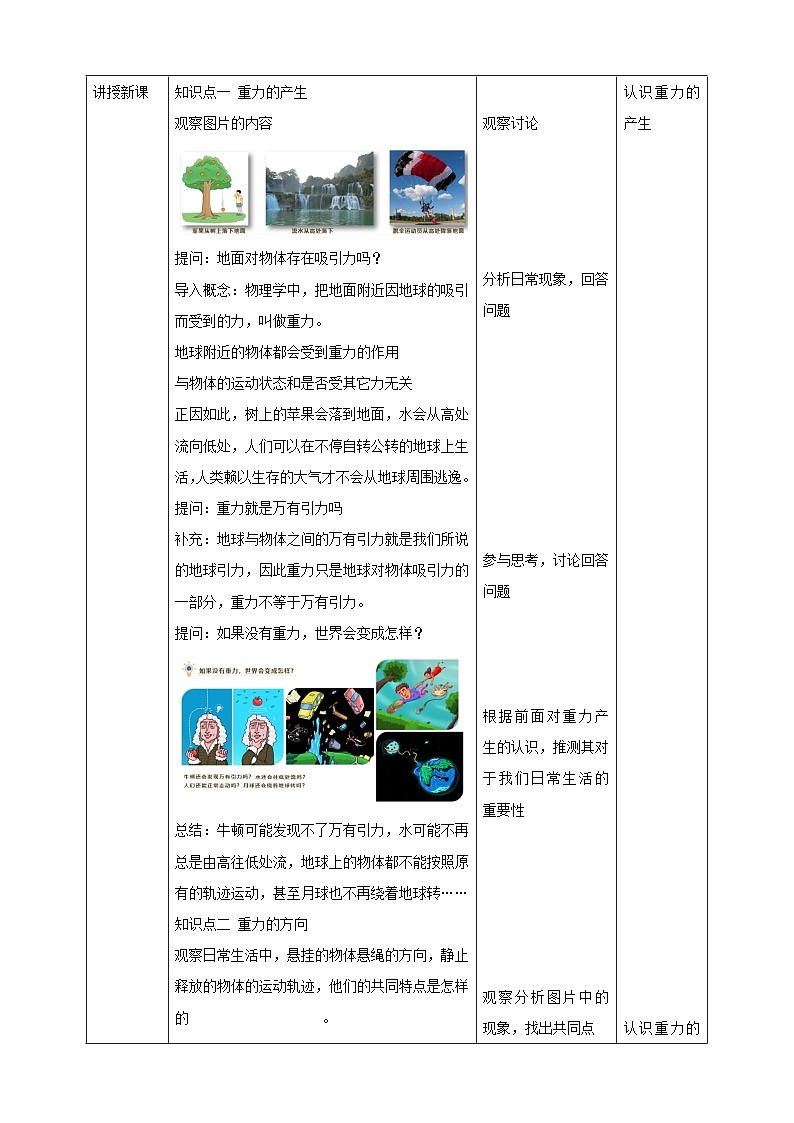 【新教材】6.3 重力  教学设计  第2页