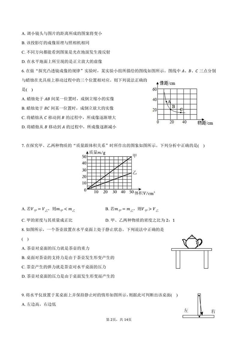 2024～2025学年安徽省合肥市新站区八年级(上)期末物理试卷(含解析)第2页