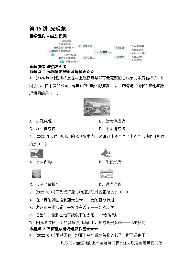 第15讲 光现象   2025年中考物理一轮专题练（河北）第1页