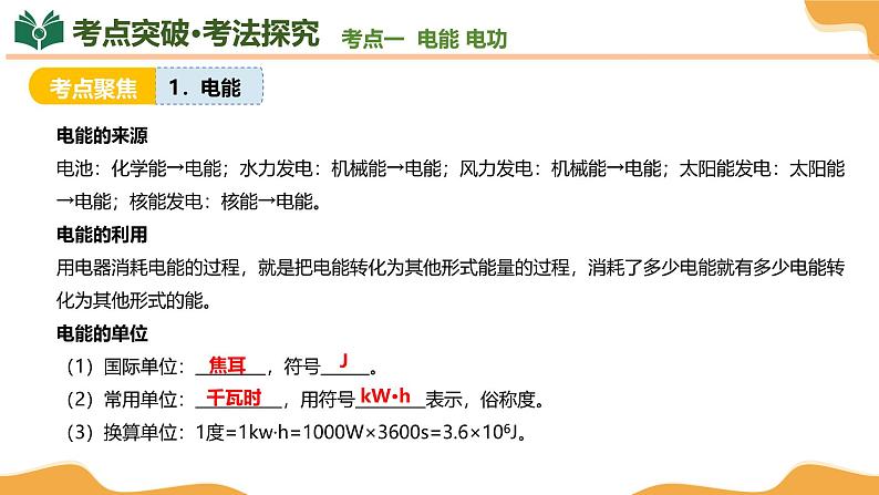 2025年中考物理一轮复习 专题17 电功率 课件第8页