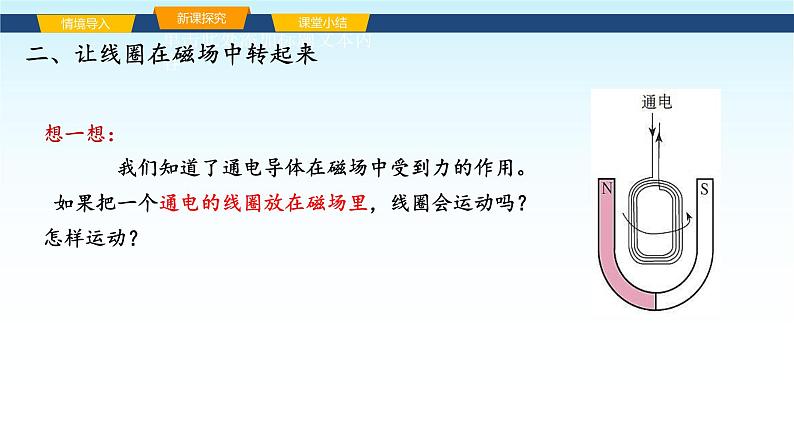 教科版九年级物理上册8.2磁场对电流的作用课件第5页
