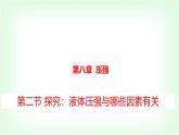 滬科版八年級(jí)物理第八章壓強(qiáng)第二節(jié)探究：液體壓強(qiáng)與哪些因素有關(guān)課件