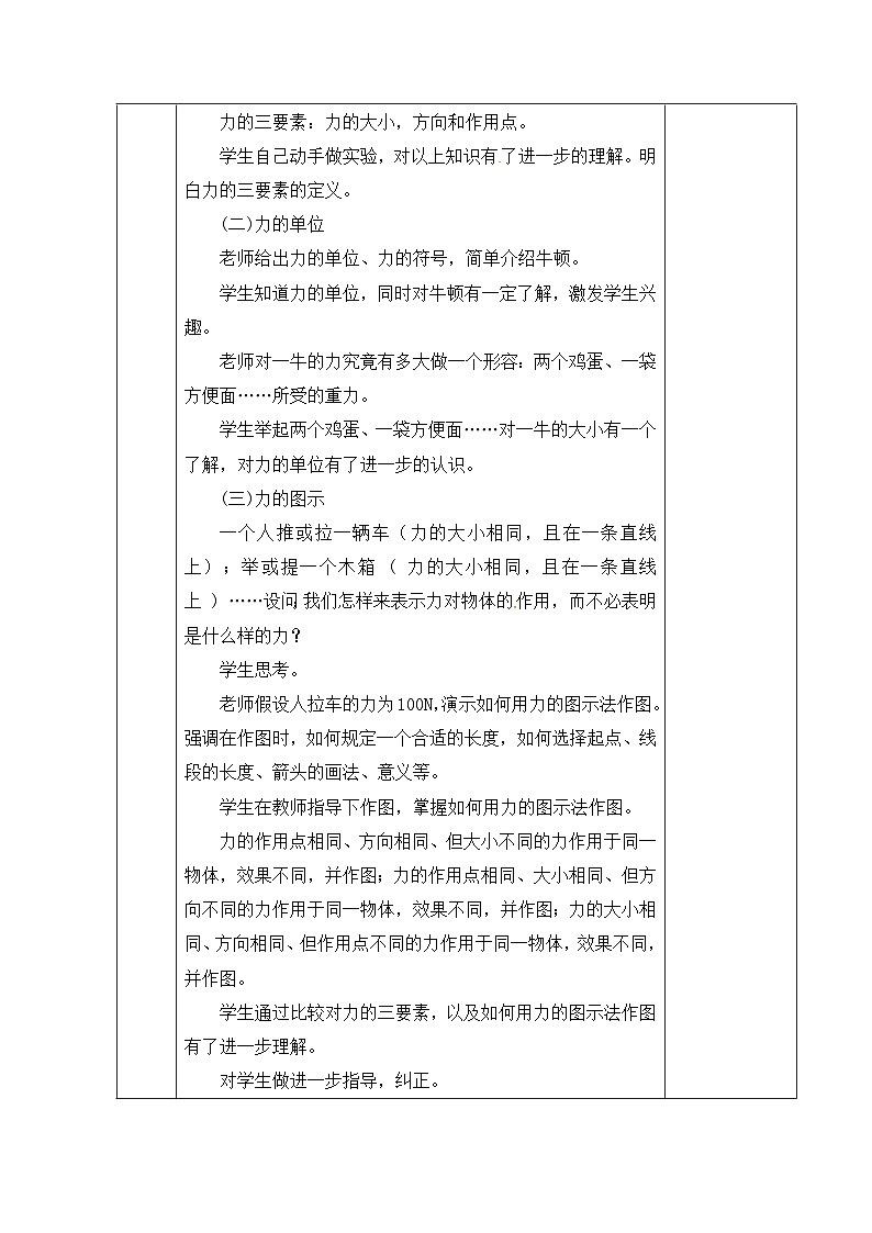 2. 力的描述 教案第2页